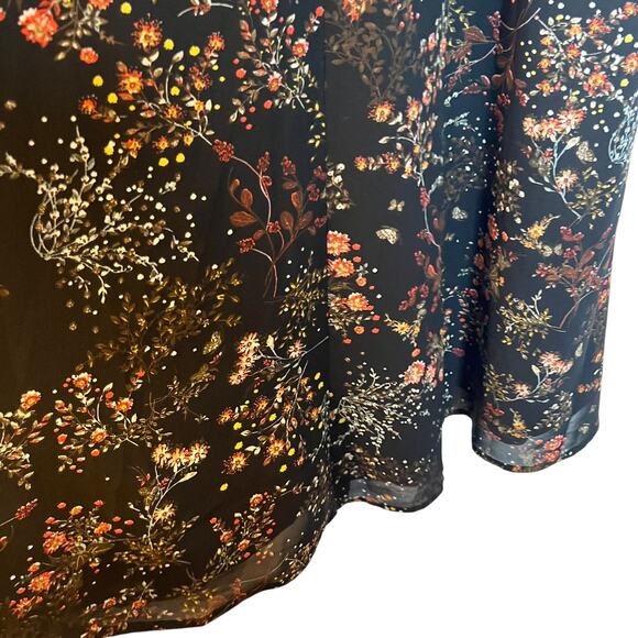 Modcloth Embellished to Perfection Black Floral Beaded Sequin A-Line Midi Dress - Picture 12 of 13